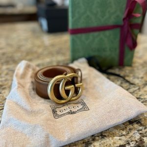 Gucci Marmont Belt size 100 - brown/ brass